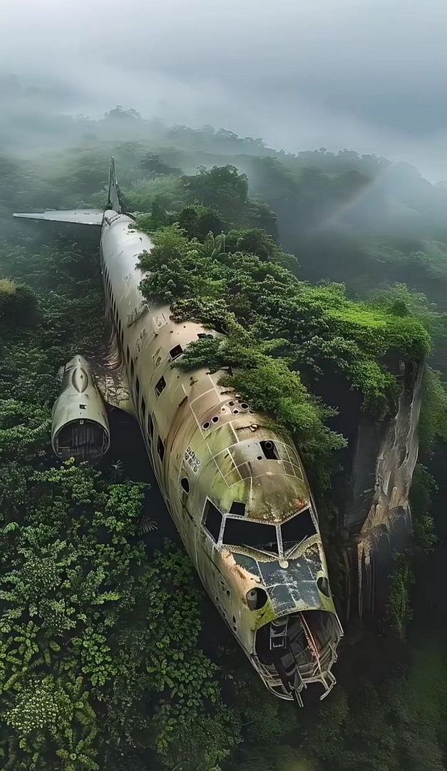 broken airplane