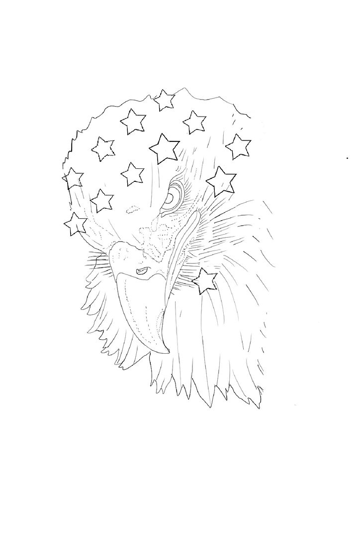 Eagle Tattoo Stencil 5