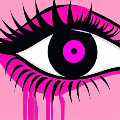 a big pink eye