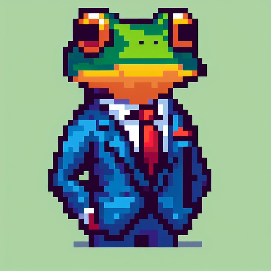 pixel frog