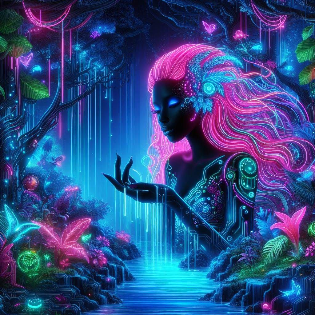 neon jungle goddess