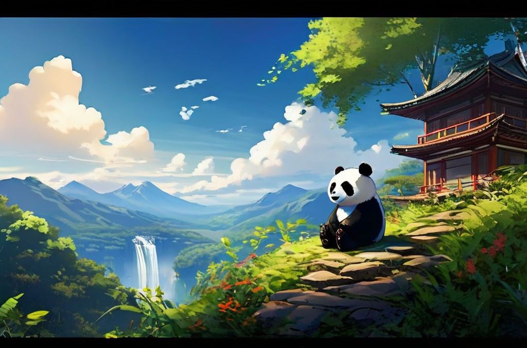 panda resting