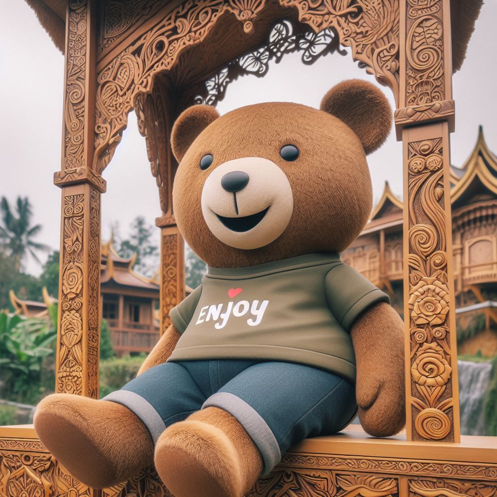 BEAR WEARING ENJOY