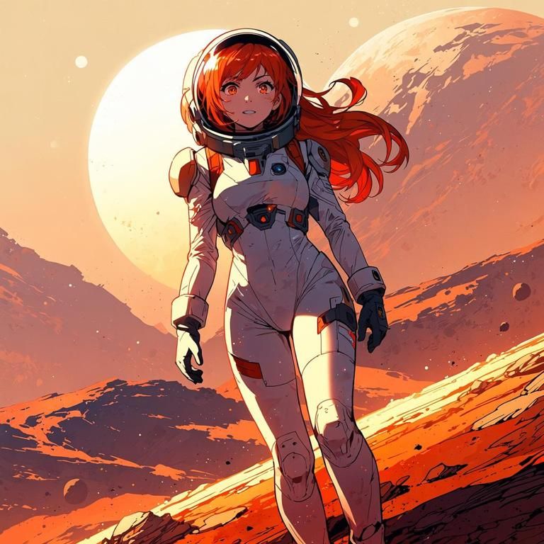 Girl on Mars