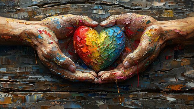 Painted heart