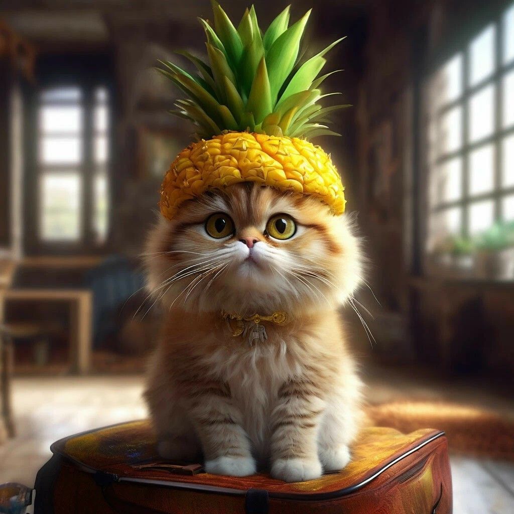 Cat pineapple