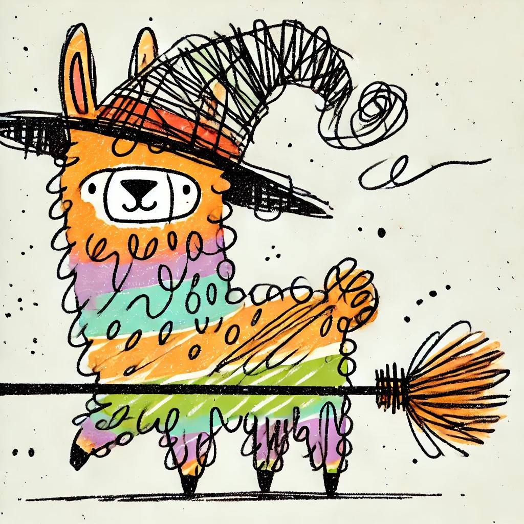 Magical Llama: Broomstick Ride