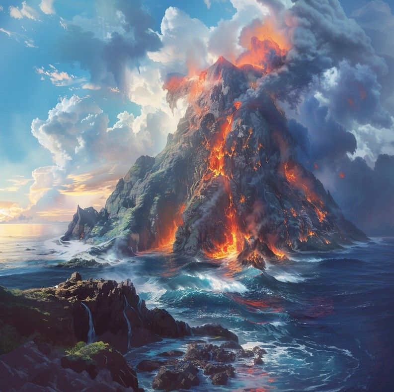 Volcanic island