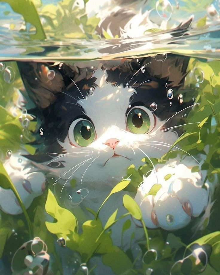 kitten & water