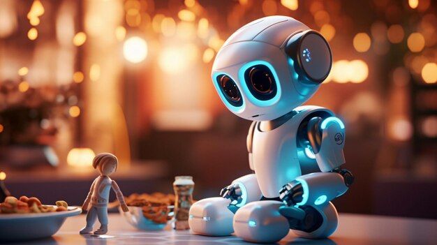 hightech-robot-enjoying-meal-with-playful-doll-table-powered-by-generative-ai_561855-12198