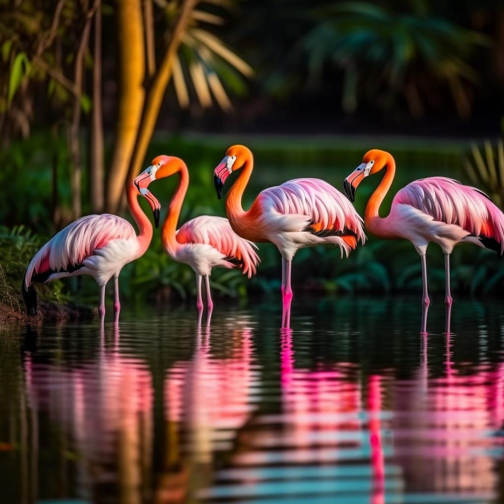 Flamingo family