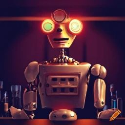 craiyon_172724_funny_scary_robot_in_bar