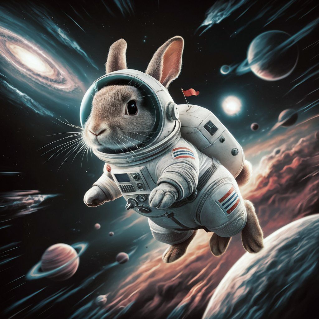 Rabbit astronaut