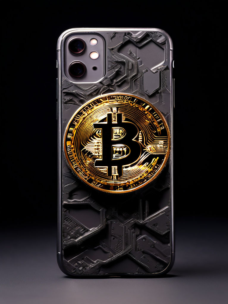 phone case with bitcoin