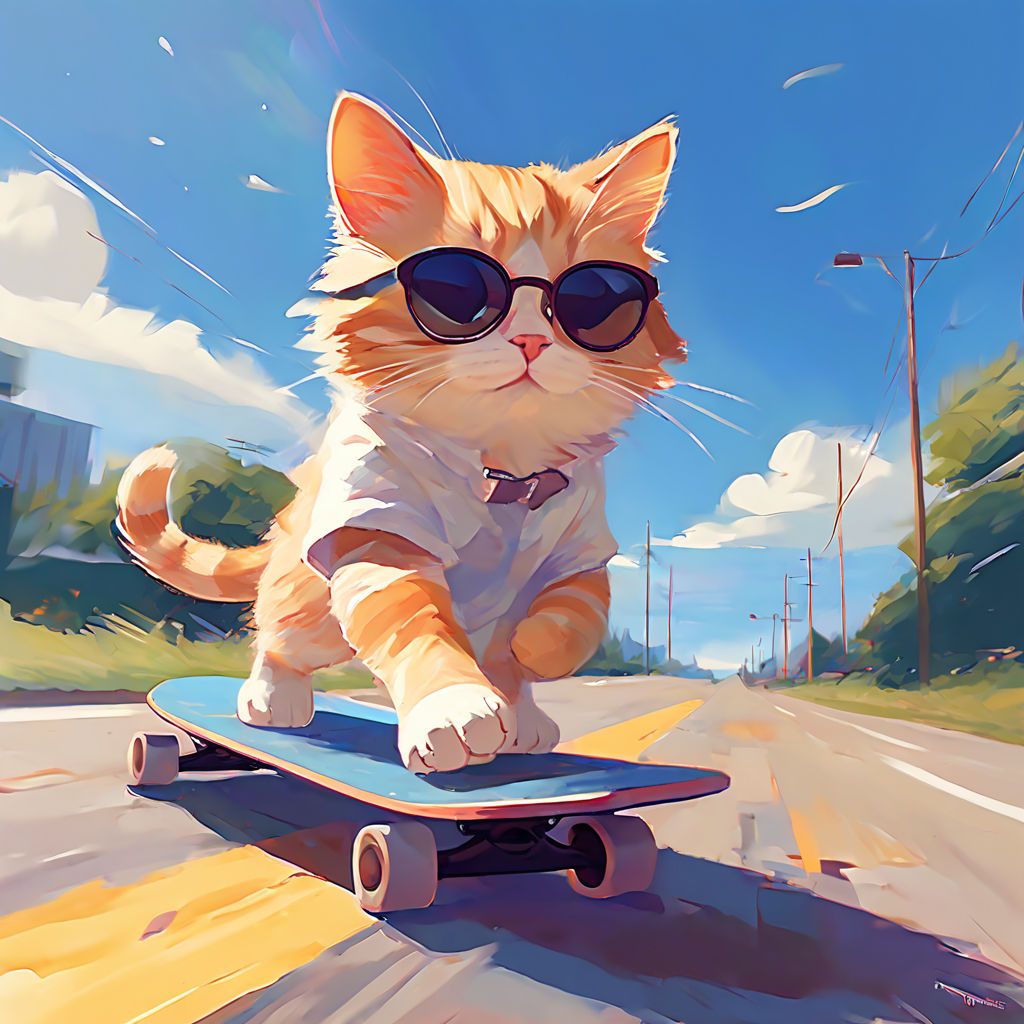 skateboard cat