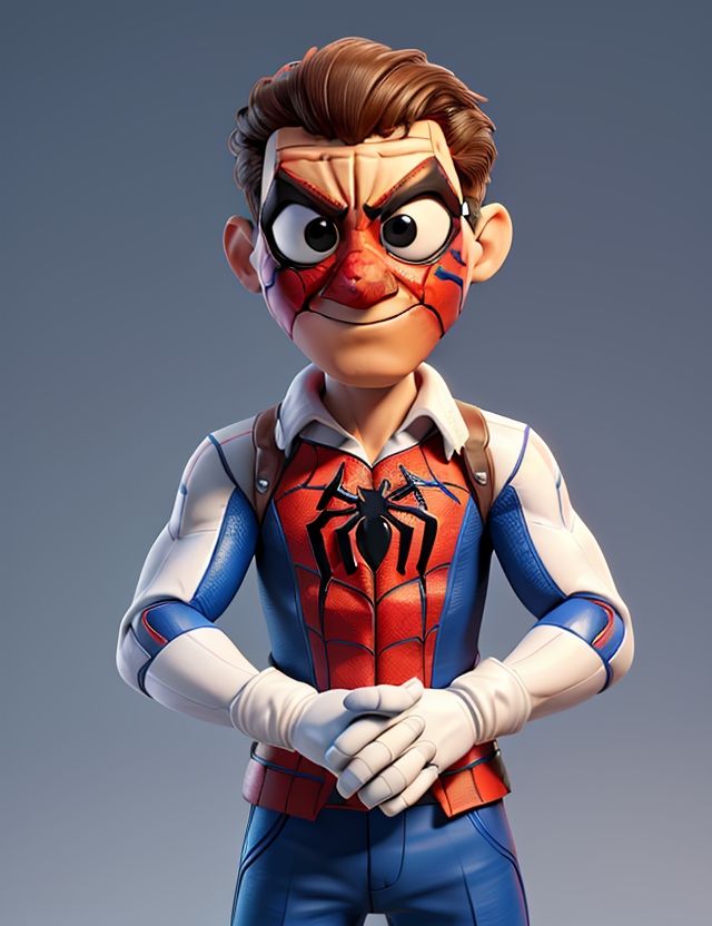 Default_A_character_has_spiderman_mask_with_white_gloves_and_i_0