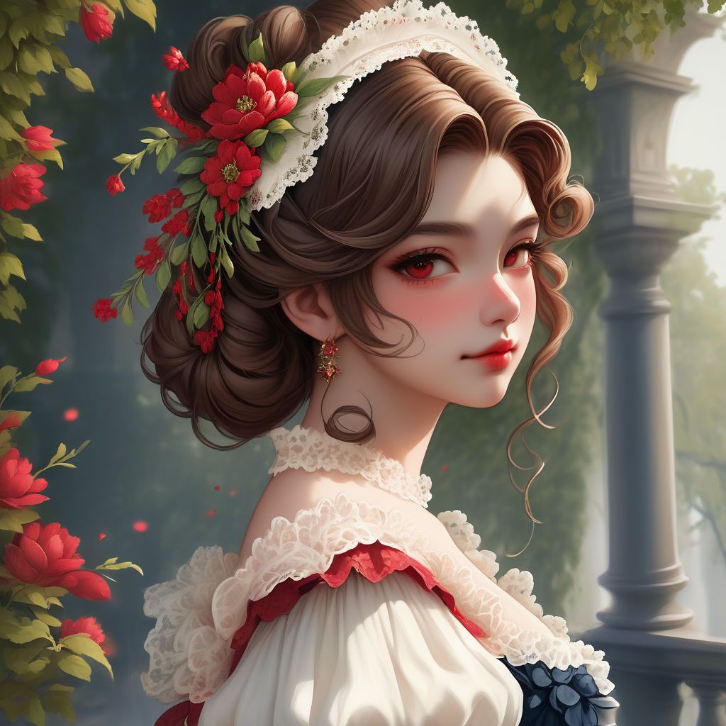 Girl with a Rose Earring