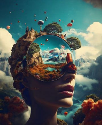 Futuristic nature portrait