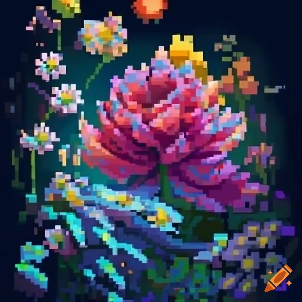 pixel flowers