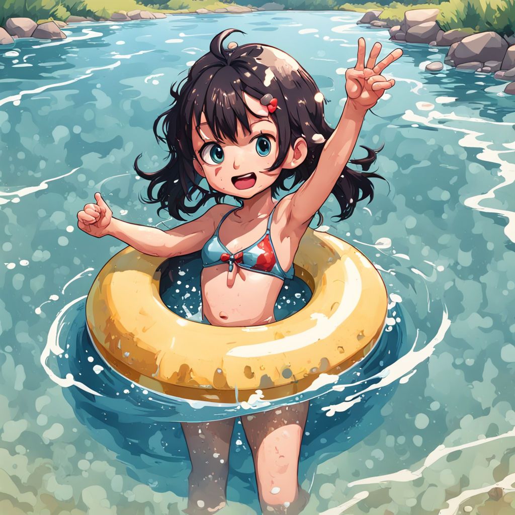 Playing in the water