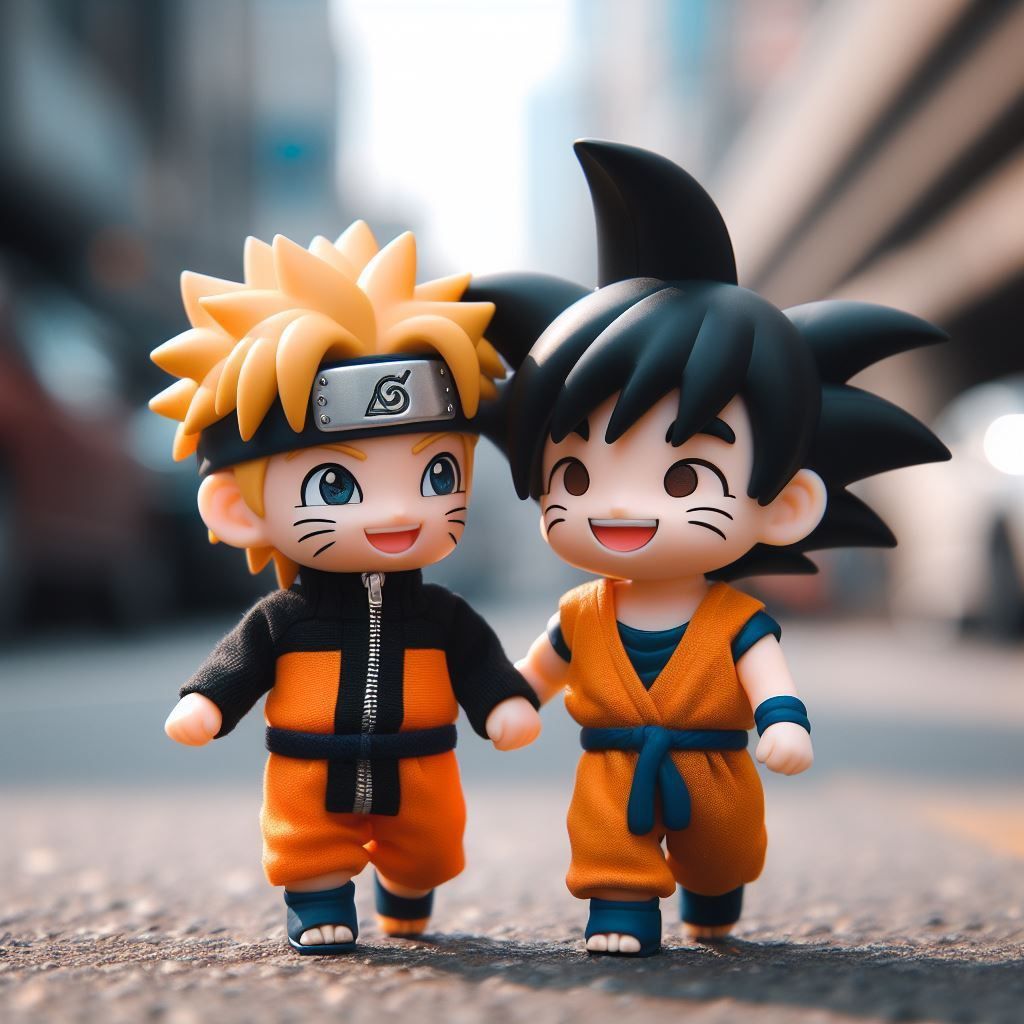 Naruto and Goku Waking on The Streets