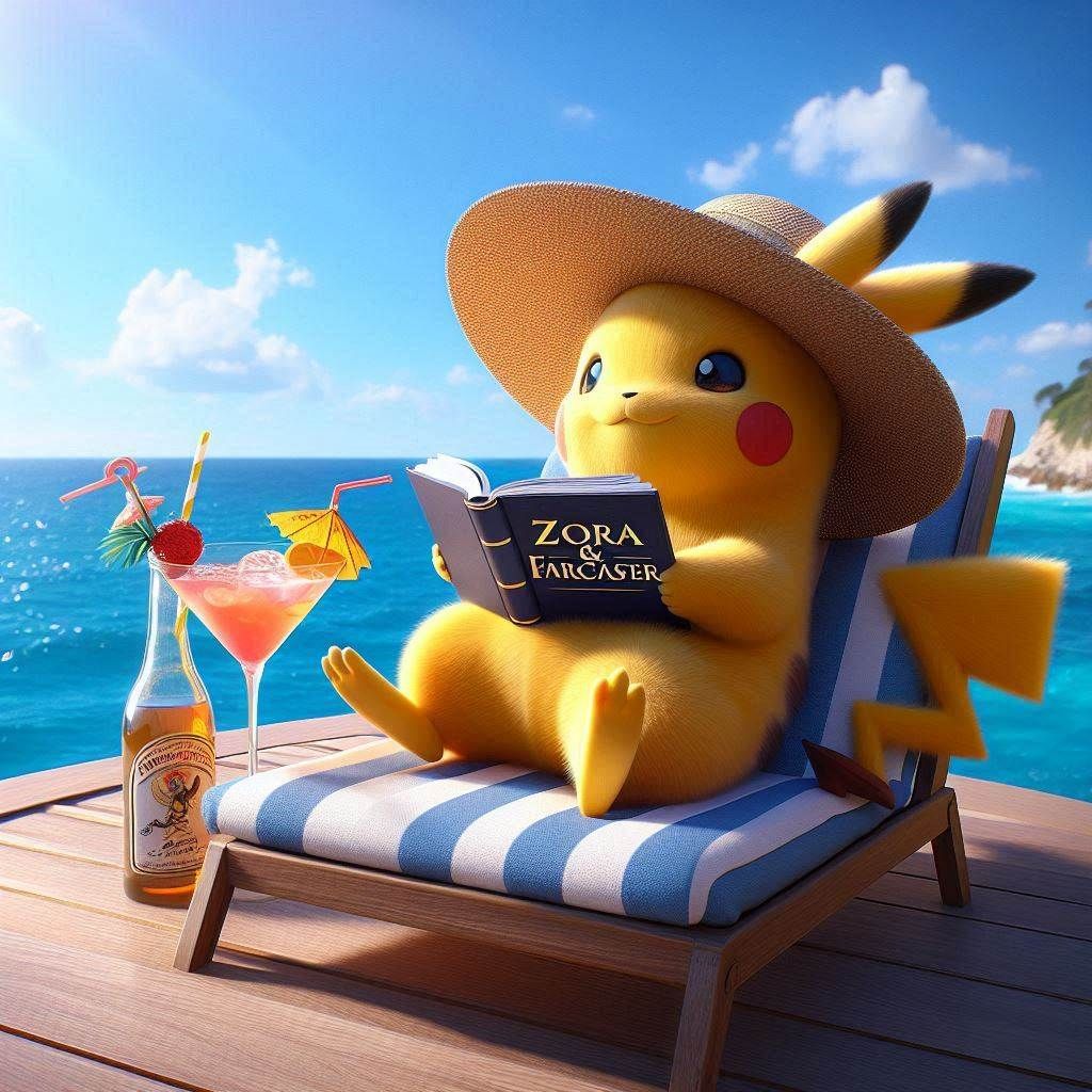 Pikachu Reading