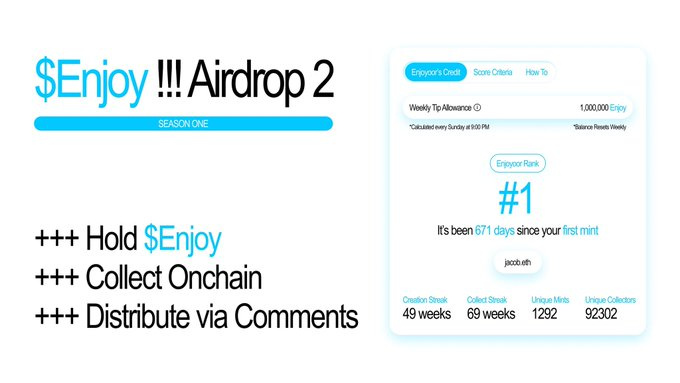 ENJOY Airdrop 2 - How to be eligible