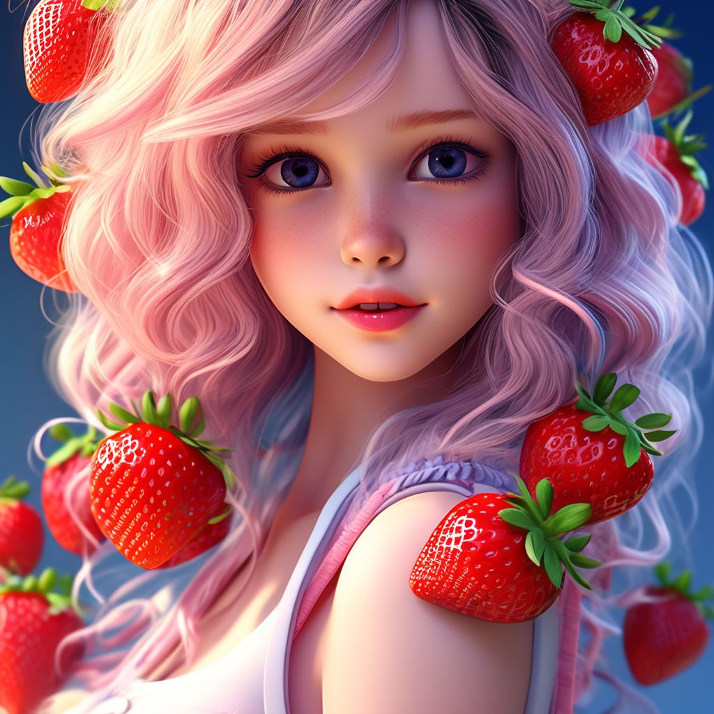 a cute strawberry-scented girl