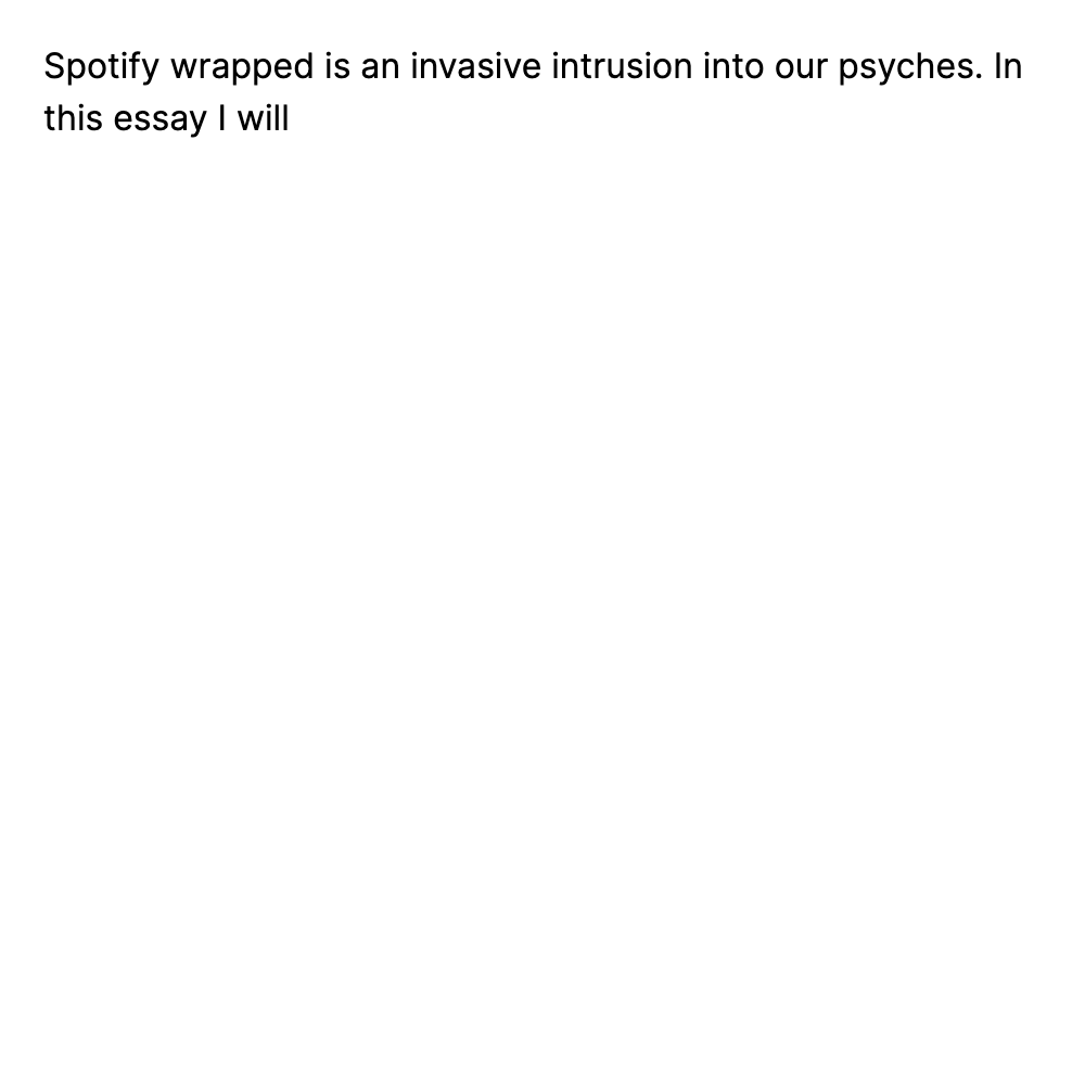 Spotify wrapped is an invasive intrusion into o...