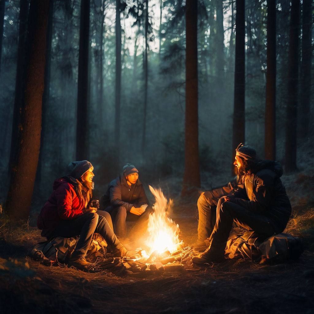 Travelers by the fire