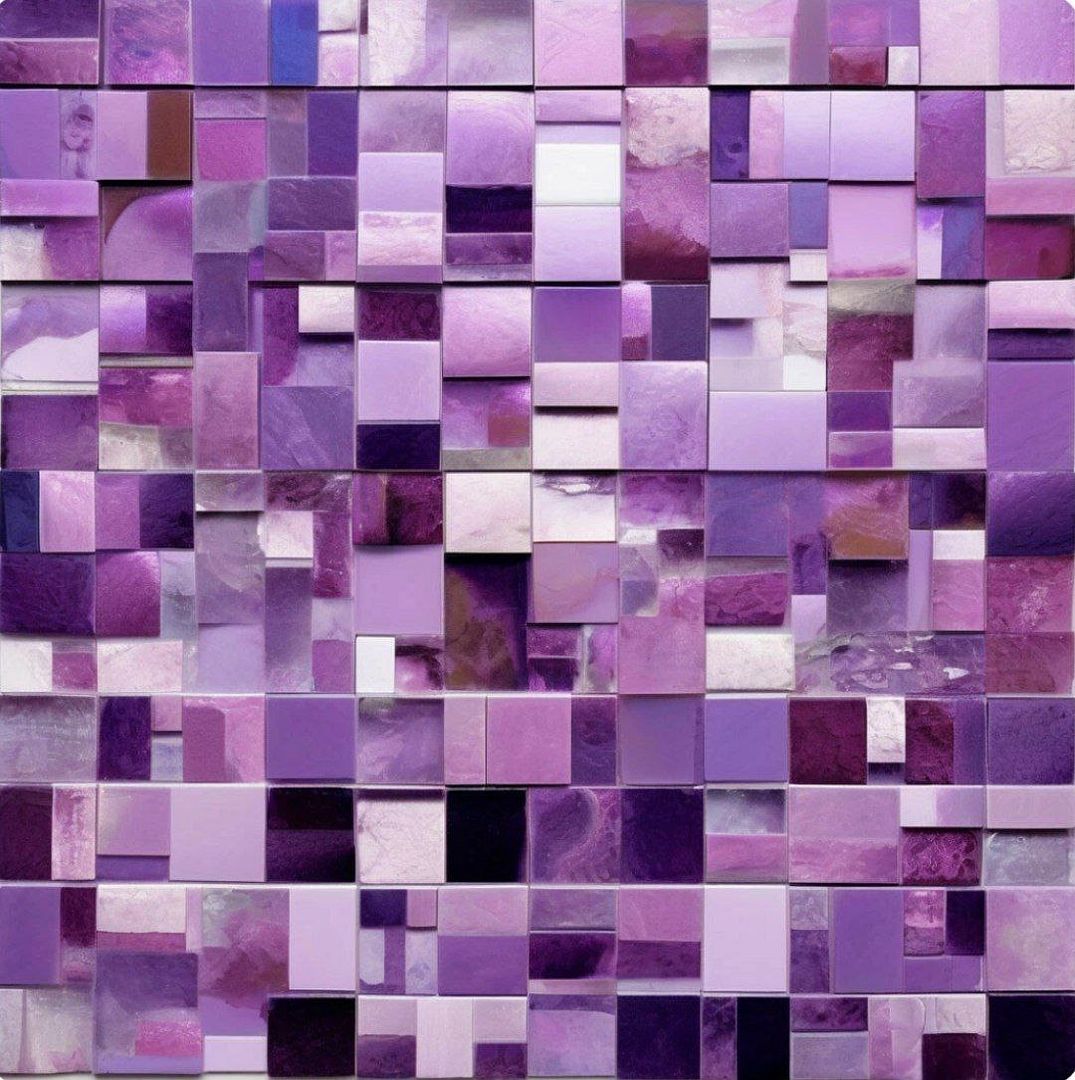 Mosaic in purple tones