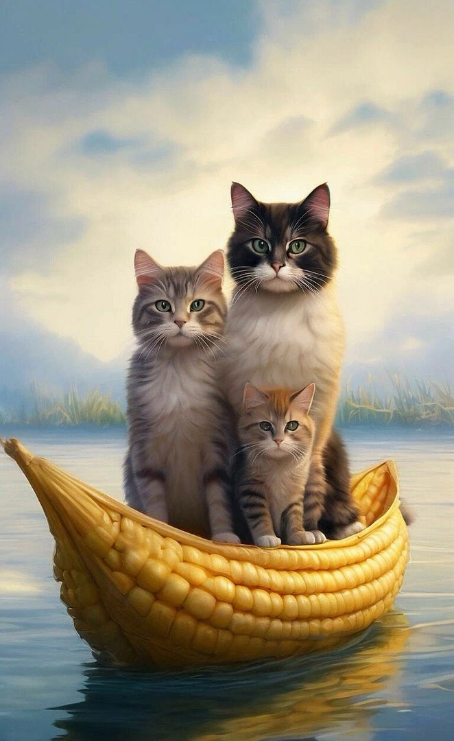 Cats on a boat