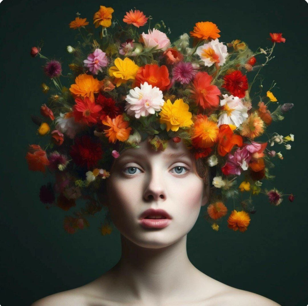 Imagine flowers instead of hair