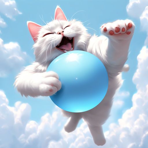 a-cat-having-fun-with-a-sky-blue-ball