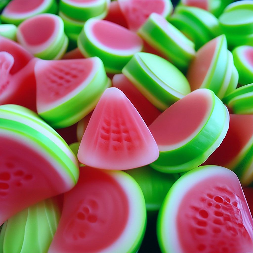 Watermelon gumdrops