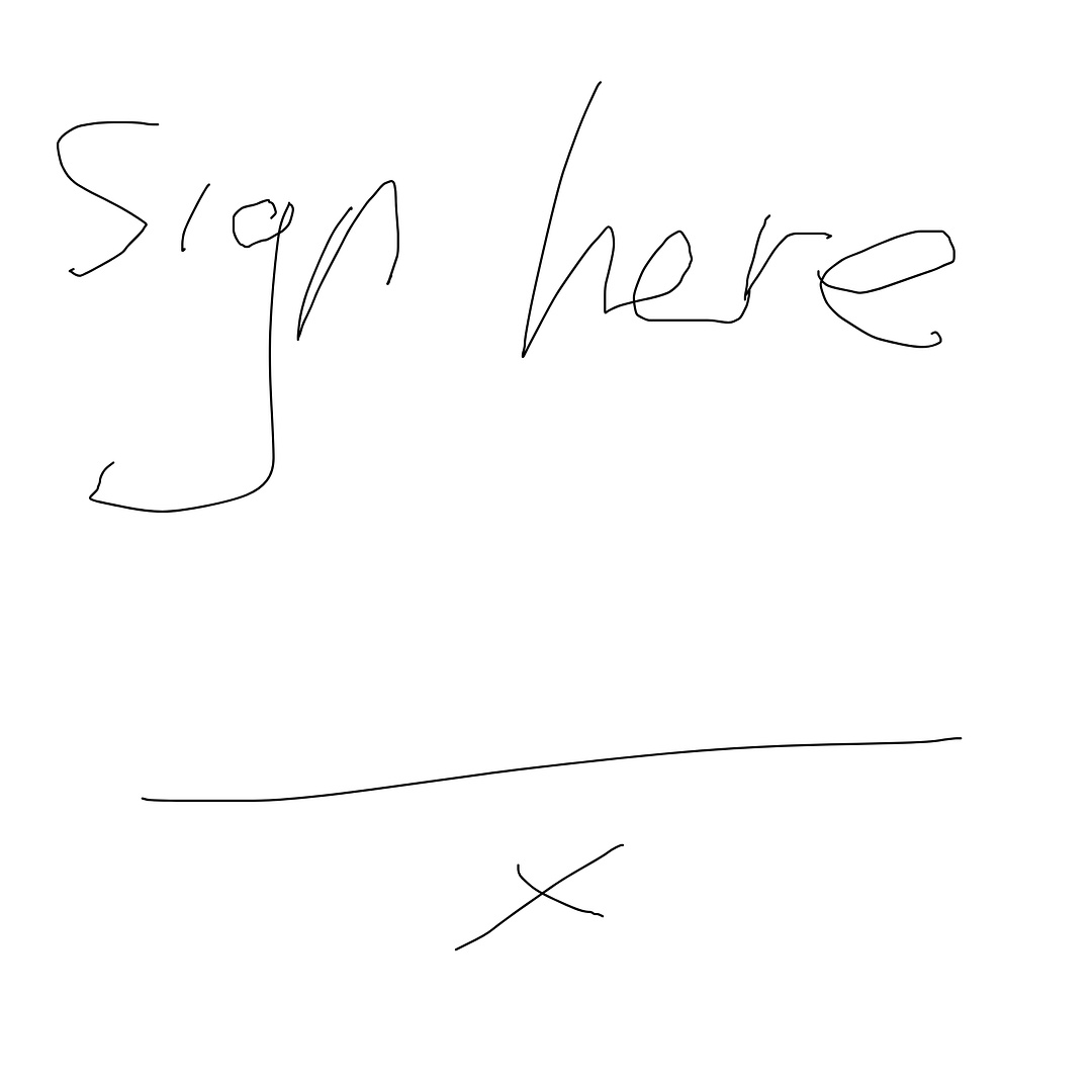 sign here