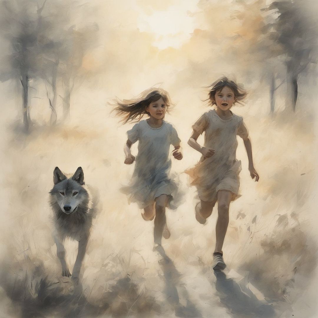 Running with wolf