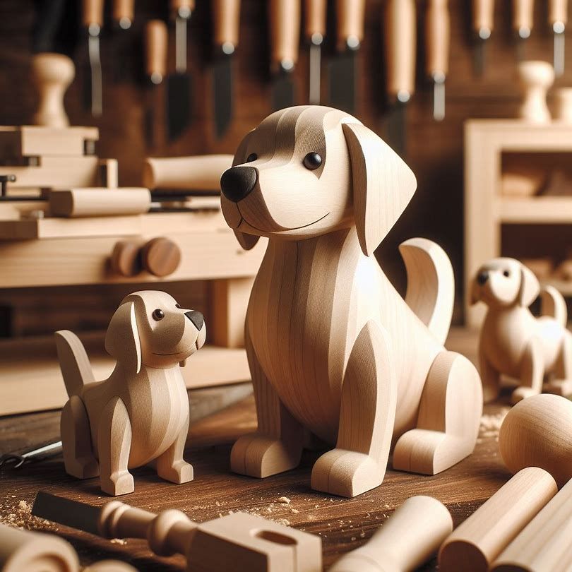 wooden dog #1