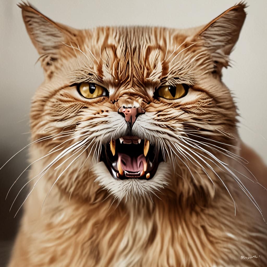 angry cat