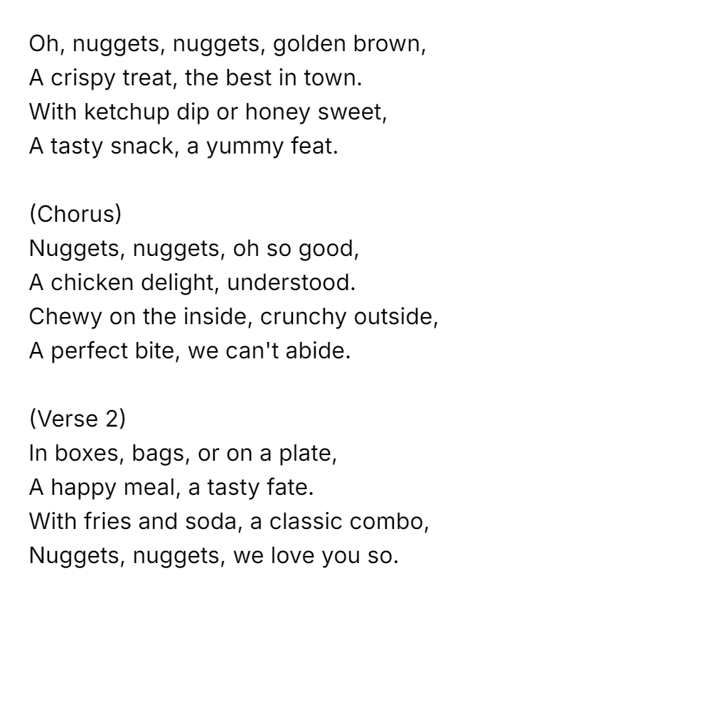 Oh, nuggets, nuggets