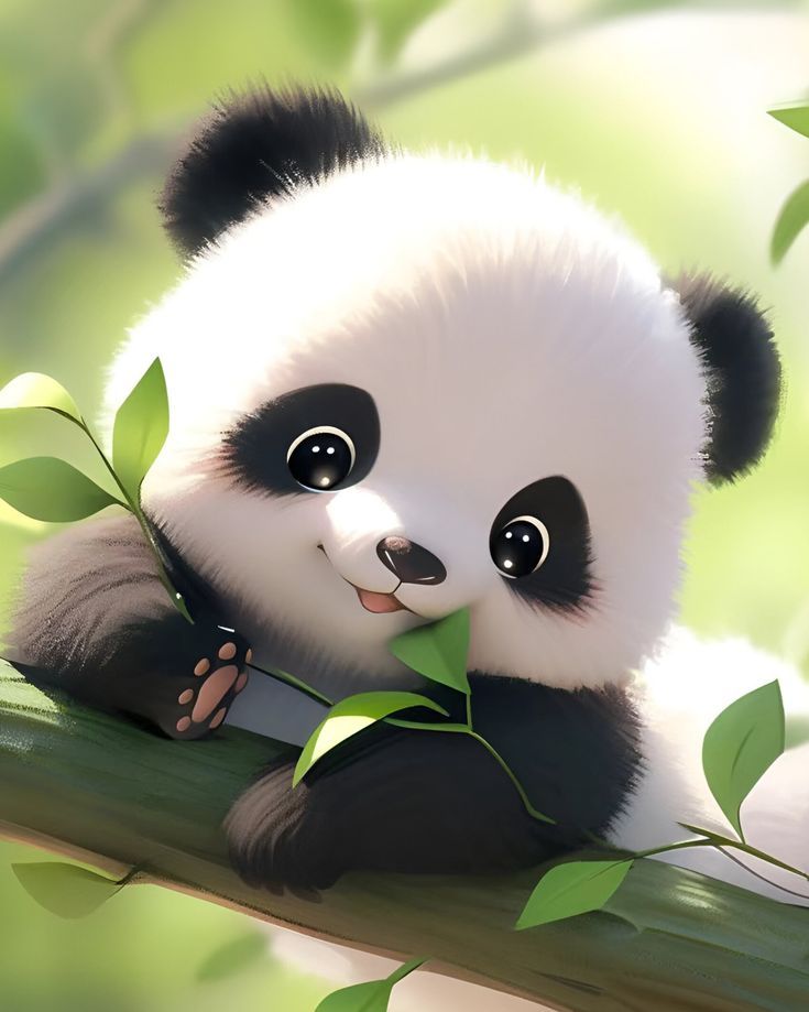 Cute baby panda