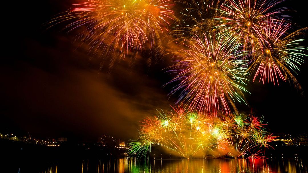 One more beautiful multi-colored fireworks