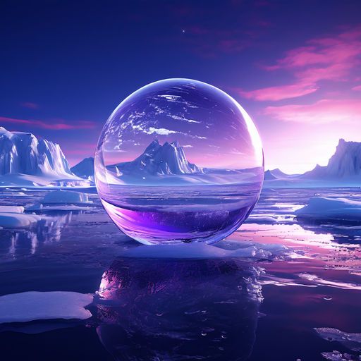 Purple Orb On Antarctica