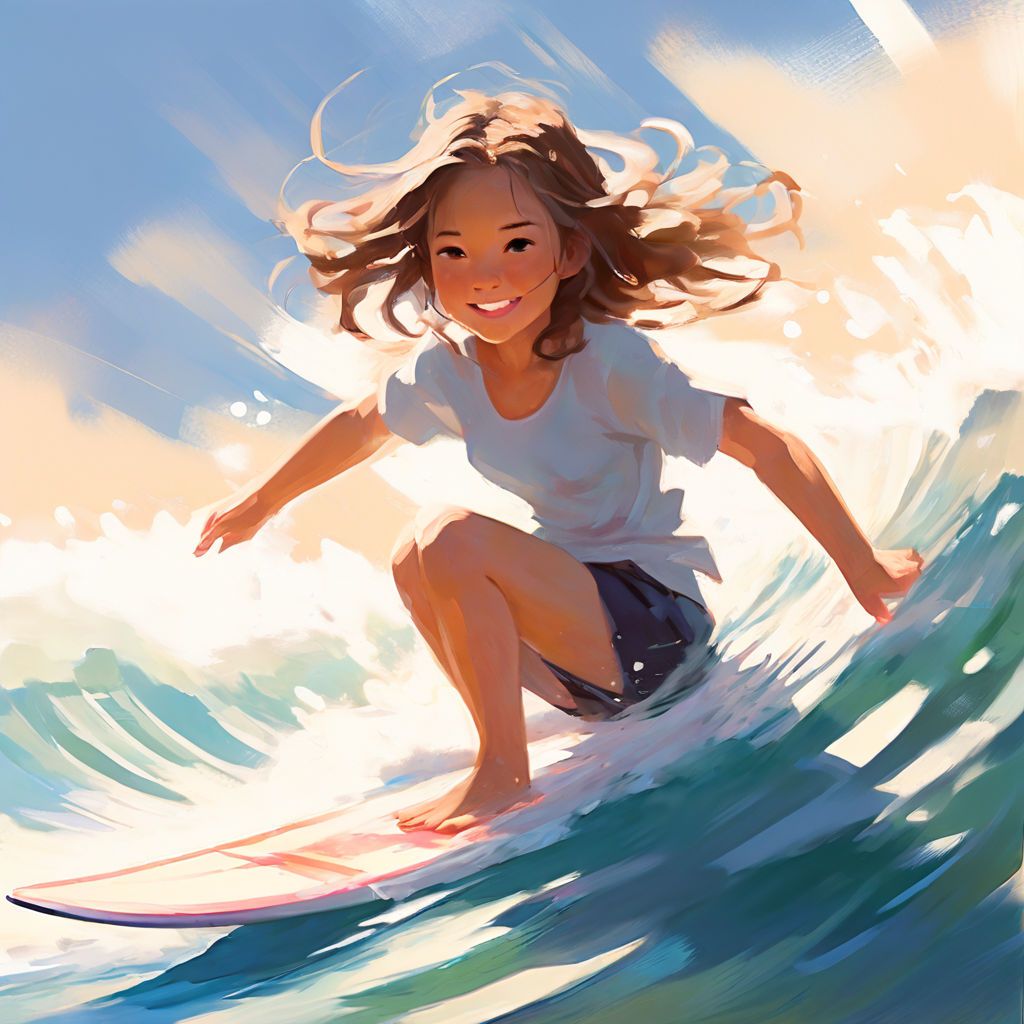 surfing girl