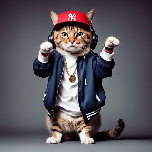 a hip-hop cat