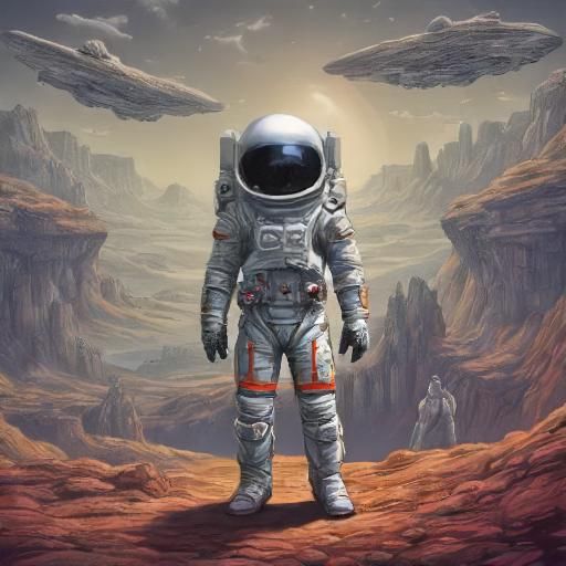 Astronaut on an Unknown Planet