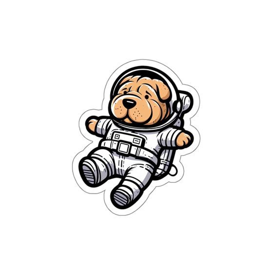 Shar Pei Dog Astronaut