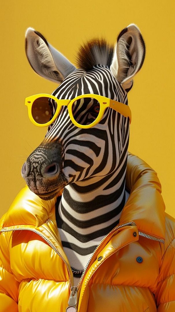 zebra in yellow