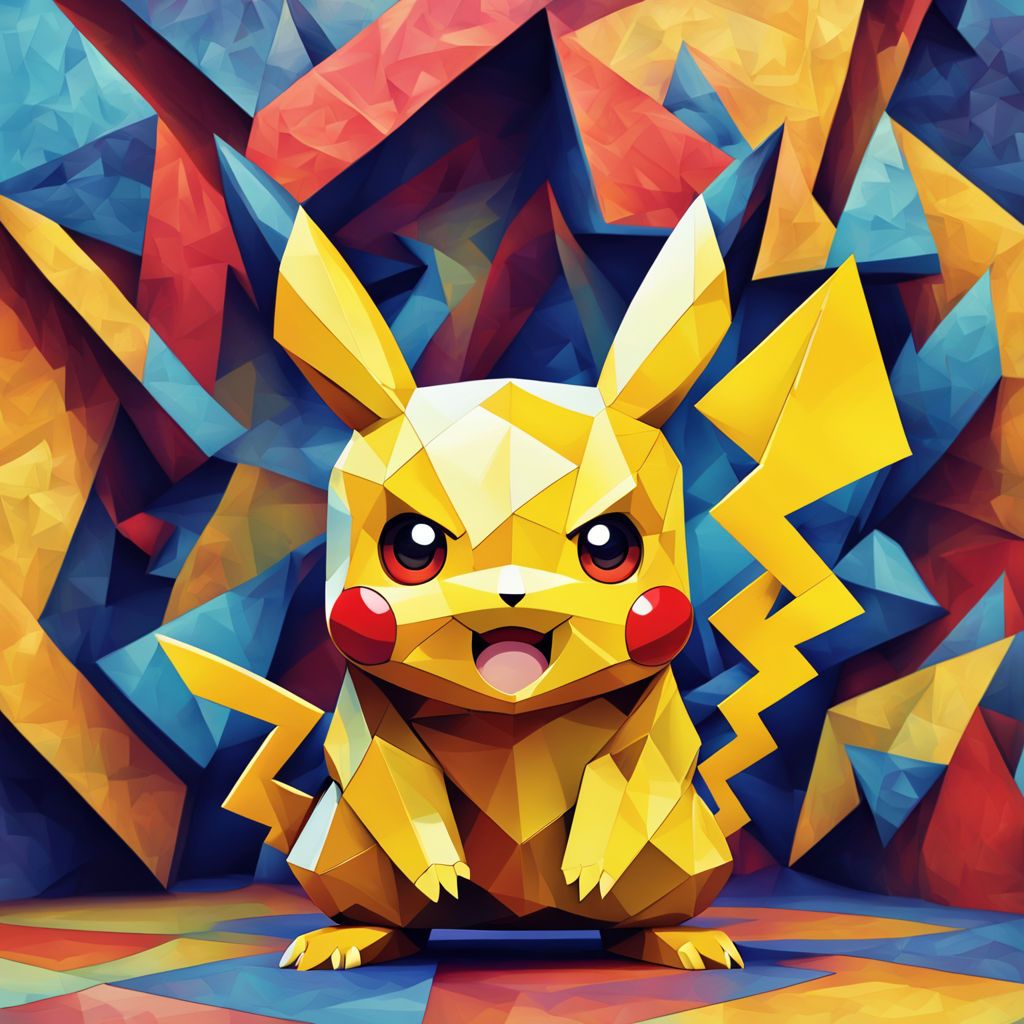 Pikachu cubism-inspired