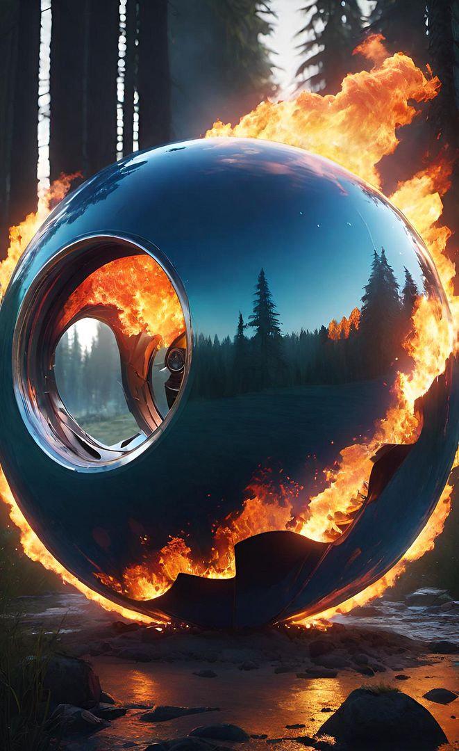 Forest on fire Zorb